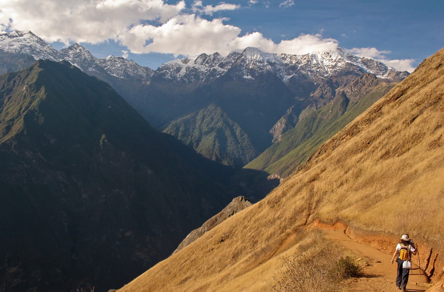 Der Pfad nach Choquequirao an der Flanke des Apurímac-Canyons